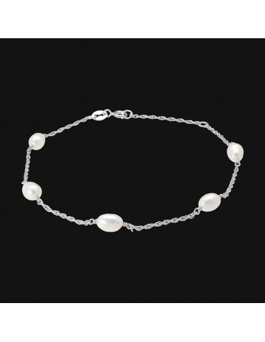 Pul. cadena c/5 Perlas 21.5cm