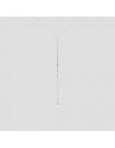 Collar corbatero con perla de rio...