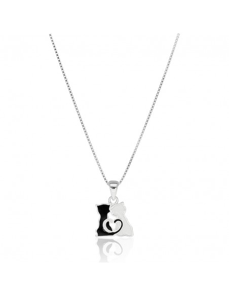 Conj .c/ dije gatos blanco y negro