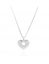 Conj. c/dije corazon liso y argolla c/piedras