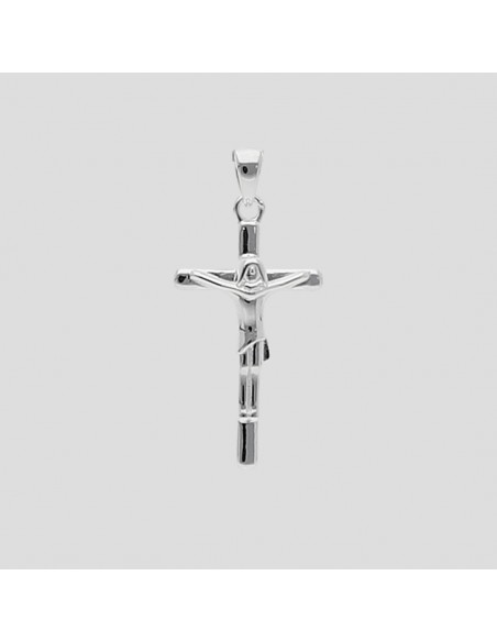 Cruz palito c/cristo 25 mm x 15mm + argolla