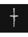 Cruz palito c/cristo 25 mm x 15mm + argolla