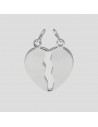 Dije corazon para partir 18 mm x 18 mm + argolla