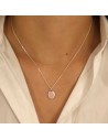 Con.c/cuarzo rosado cabuchon de 6 mm x 8 mm