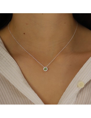Conj.c/PERIDOTO de 5 mm  tipo Lady Di