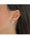Tor.c/ amazonita  facetada de 10mmx 9mm y zc