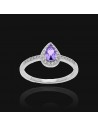 An. solitario c/piedra violeta lagrima y zc