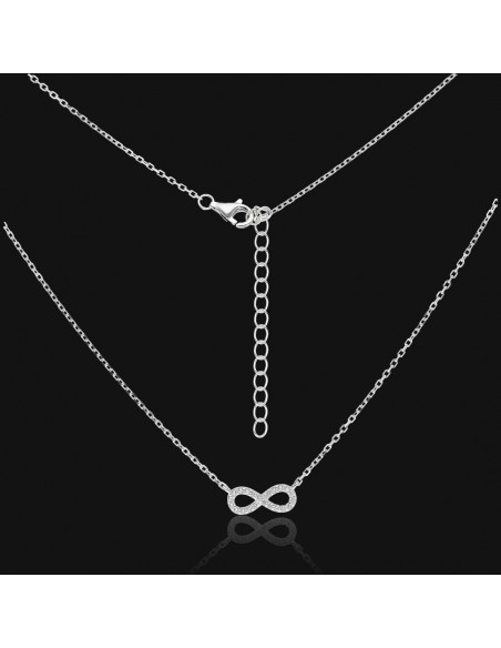 Conj. infinito 14 mmx 5mm c/piedra incorporado 42+ 5 cm largo
