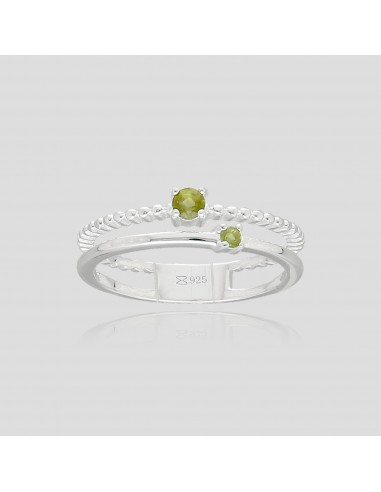 An.doble con 2 peridotos de 2 y 3 mm...