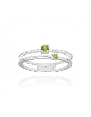 An.doble con 2 peridotos de 2 y 3 mm...