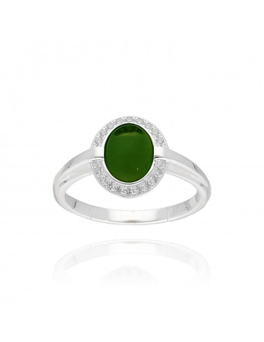 An.solitario agata verde de 5 mm x 7...