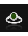 An.solitario agata verde de 5 mm x 7 mm y piedras