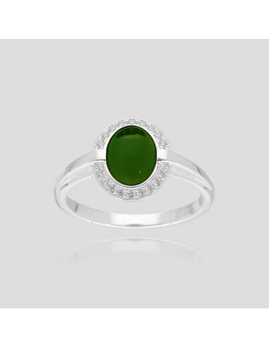 An.solitario agata verde de 5 mm x 7...