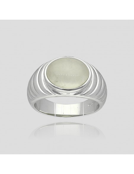 An..c/piedra lunar  12mm x 10mm cabuchon ancho