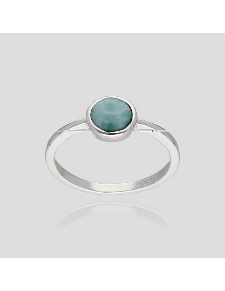 An.solitario c/larimar   6 mm bombe