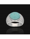 An. c/ amazonita cabuchon oval  12mm x 10mm