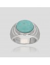 An. c/ amazonita cabuchon oval  12mm x 10mm