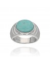 An. c/ amazonita cabuchon oval  12mm x 10mm
