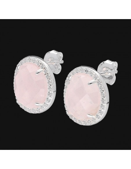 Tor.c/ quarzo rosa facetada de 10mmx 9mm y zc