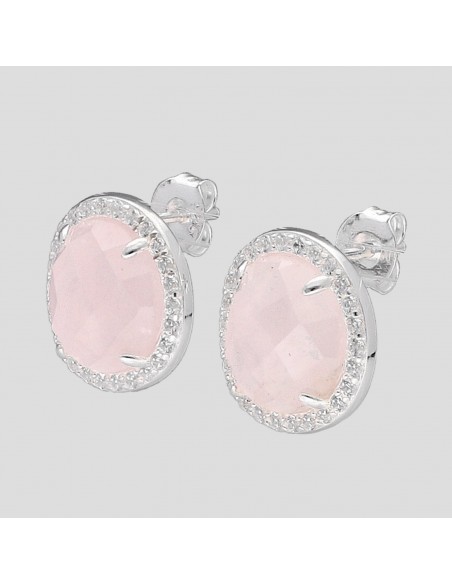 Tor.c/ quarzo rosa facetada de 10mmx 9mm y zc