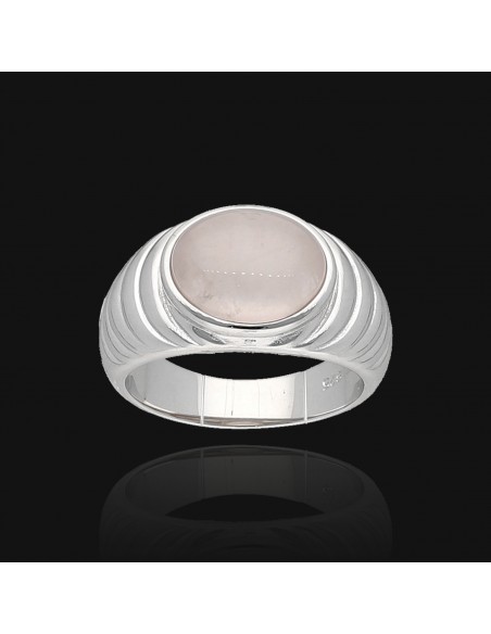 An. cuarzo rosa  12mm x 10mm cabuchon ancho