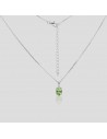 Con.peridoto de 6mm x 8mm engarse 4 puntas ,42+ 5 largo total