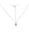 Con.peridoto de 6mm x 8mm engarse 4 puntas ,42+ 5 largo total