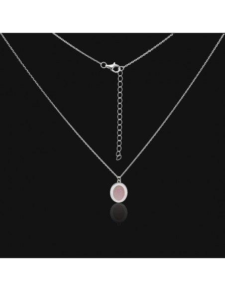 Con.c/cuarzo rosado cabuchon de 6 mm x 8 mm