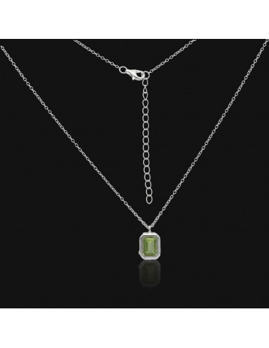 Conj.c/ peridoto de 6 x 8 mm engarse...