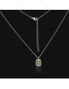 Conj.c/ peridoto de 6 x 8 mm engarse ingles largo total 42+ 5