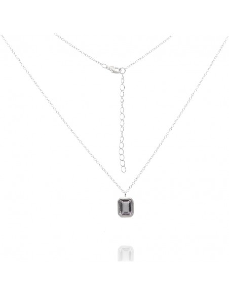 Conj.c/amatista clara facetada de 6 x 8 mm engarse ingles largo total 42+ 5