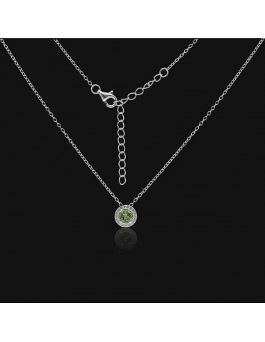 Conj.c/PERIDOTO de 5 mm  tipo Lady Di