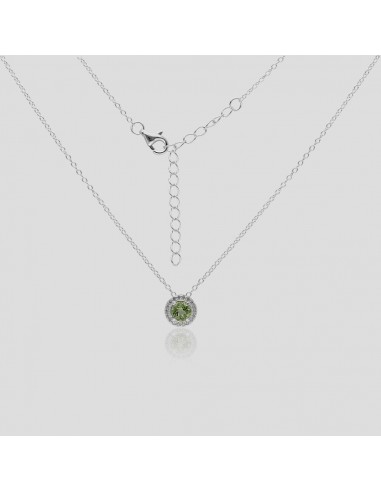 Conj.c/PERIDOTO de 5 mm  tipo Lady Di