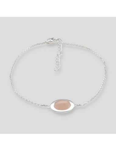 Pul c/ cuarzo rosa cabuchon de 6 x 8...