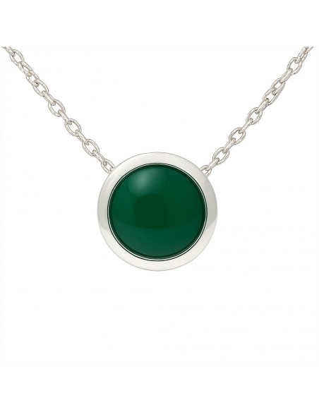 Conj c/ agata verde redonda de 6 mm cabuchon engarse ingles