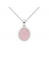 Con.c/cuarzo rosado cabuchon de 6 mm x 8 mm