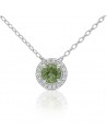 Conj.c/PERIDOTO de 5 mm  tipo Lady Di