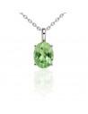 Con.peridoto de 6mm x 8mm engarse 4 puntas ,42+ 5 largo total