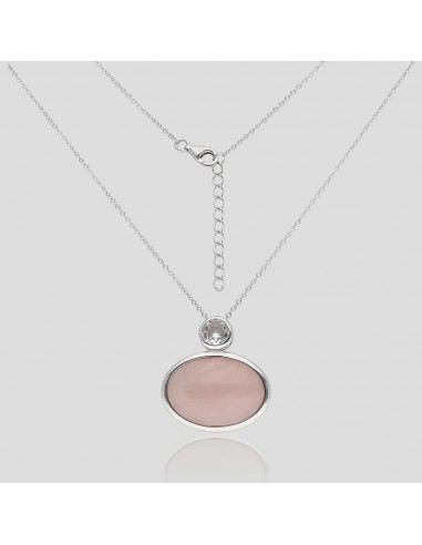 Conj.c/cuarzo rosado oval  24 mm x 12...