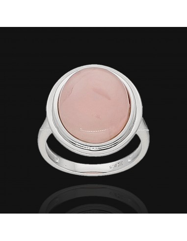 An. c/cuarzo rosado oval de 1.8 cm x...