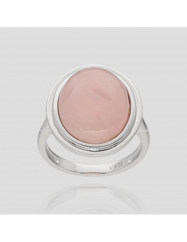 An. c/cuarzo rosado oval de 1.8 cm x...