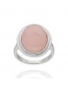 An. c/cuarzo rosado oval de 1.8 cm x 1.5 cm