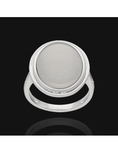An.oval c/piedra lunar  1.8 cm x 1.5 cm