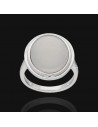 An.oval c/piedra lunar  1.8 cm x 1.5 cm