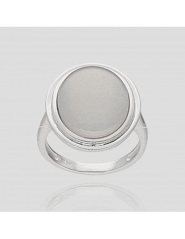 An.oval c/piedra lunar  1.8 cm x 1.5 cm