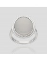 An.oval c/piedra lunar  1.8 cm x 1.5 cm