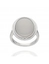 An.oval c/piedra lunar  1.8 cm x 1.5 cm