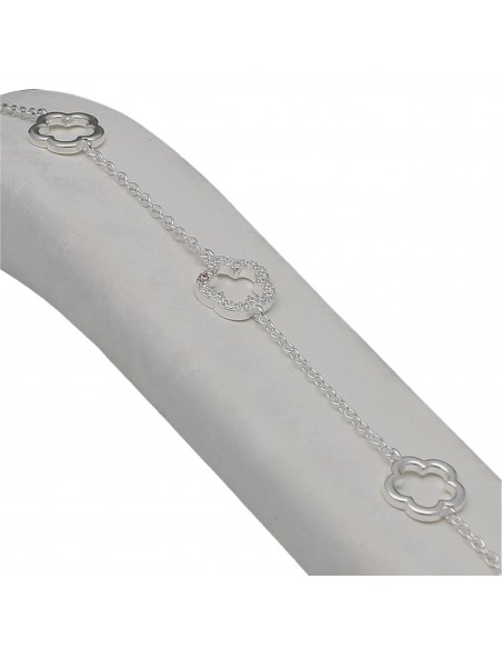 Pul.c/3 flores tipo Van Cleef 1 c/piedras 18 cm + exten