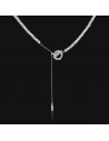 Collar de perlas de rio de 4 mm c/aros en el medio c/cierre irregular adelante (falso ) mosqueton at