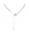 Collar de perlas de rio de 4 mm c/aros en el medio c/cierre irregular adelante (falso ) mosqueton at